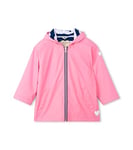 Hatley Unisex Kid's Zip Up Splash Rain Jacket, Classic Pink & Navy, 3 Years