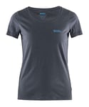 Fjallraven Fjällräven Logo T-Shirt W Tee Femme, Bleu Marine, S