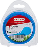Oregon String Trimmer Line, Replacement Nylon Strimmer Wire for Grass Trimmers & Brushcutters, DIY & Gardening, Universal Fit, All Purpose, Round Cord, 1.7mm x 15m Spool, Blue (69-350-BL)