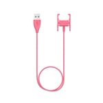 Fitbit Charge 2 USB laddar kabel som är färgad - Röd Rosa