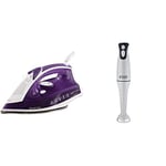 Russell Hobbs Supreme Steam Traditional Iron 23060, 2400 W - Purple/White & Hobbs Food Collection Hand Blender 22241, 200 W - White
