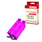 NOPAN-INK - x2 Cartouches compatibles pour HP 364 XL 364XL Magenta pour HP DeskJet 3070 A 3070 Series 3520 e-All-in-One 3524 OfficeJet 4610 4620 4622