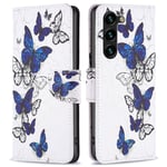 BF Pattern Printing Leather Series-2 Samsung Galaxy S23 Plus etui - Butterflies