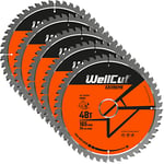 WellCut TCT Saw Blade 165mm x 48T x 20mm Bore For DSS610,DSS611,DCS391 Pack of 5
