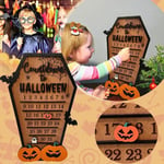 Calender Halloween Pumpkin Bat Ghost Advent Countdown Calendar DIY Moving