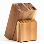 Coninx Bloc Couteaux de Cuisine en bois d'Acacia | Range Couteaux de Cuisine | Porte Couteau universel | Pieds Antidérapants | Rangement ustensiles cuisine | Blocs Couteaux vides pour 15 Couteaux