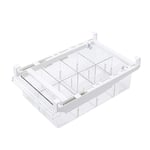 Fridge Storage Container Fridge Bins Refrigerator Organizer Storage Box with Compartments, Pull Out Drawer Bins for Fridge, Freezer or Pantry, Clear