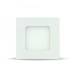 V-Tac 3W LED downlight - Hål: 7,3 x 7,3 cm, Mål: 8,4 x 8,4 cm, 230V - Dimbar : Inte dimbar, Kulör : Varm