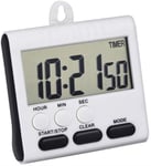 SLL Alarme magnétique Timètre de Cuisine numérique 24 Heures de la minuterie d'horloge avec Support (Noir) Gestionnaire de Temps