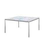 Knoll - Florence Knoll High Table, Kvadratisk, 140 x 140 cm, skiva i Statuarietto marmor - Matbord - Florence Knoll - Vit - Metall/Sten
