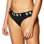 DKNY Women's Cozy Boyfriend Bikini Style Underwear, Black/White, M UK