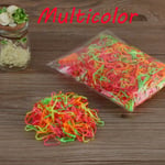 1000pcs/bag Rubber Hair Band Ponytail Holder Rope Tie Multicolor