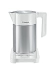 Bosch Sky TWK7201GB 7 Variable Temperature settings & KeepWarm function, Cordless Kettle, 1.7 Litres, White/Silver