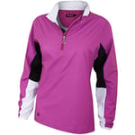 Green Island Golf IGLTOP1683AW Femmes Jersey Plein Zip Contraste Sport Survêtement Style Top, Pixel Rose, 12