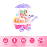 Hot 28pcs/Set Kids Children Girls Ice Cream Cart Toy Set Girl DIY Ice Cream Shop