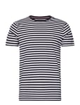 Stretch Slim Fit Tee Tops T-shirts Short-sleeved Navy Tommy Hilfiger