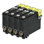 4 Black XL Ink Cartridges to replace Epson 603XLBk non-OEM / Compatible