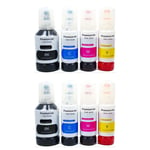 Non-OEM Ink for Epson EcoTank ET-2750  Inkjet Printer  x 8 Bottles