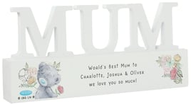 Personalised Memento Company Message Me To You Wooden MUM Ornament - White
