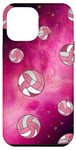 Coque pour iPhone 13 Pro Max Volleyballballon-rose esthétique femmes filles