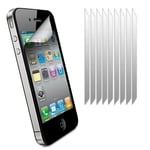 10x CLEAR Plastic LCD Screen Protector Guard Case Covers for Apple iPhone 4 / 4S
