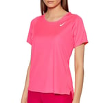 T-Shirt De Running Rose Fluo Femme Nike Race