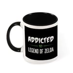 Addicted to The Legend of Zelda Ceramic Coffee Mug Tea Mug,Gift for Women, Girls, Wife, Mom, Grandma,11 oz