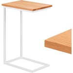 Lamo Manufaktur - table d'appoint table pour ordinateur portable table de canapé table basse mobile table de chevet 45x30x67cm cadre Blanc plateau