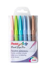Pochette de 6 Feutres pinceau Pentel Brush Sign Pen Pastel