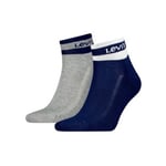 Levis Strumpor 2P Mid Cut Stripe Socks Marin/Grå Strl 39/42