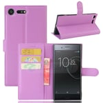 Sony XZ Premium PU Wallet Case Purple