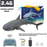 Zidao 2.4G RC Boat Hai Ferngesteuert For children and adults, Electric Shark Model Water Toys USB charging with realistic movement for bath, swimming pool,Gray