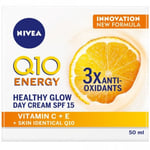 Nivea Q10 Energy Healthy Glow Day Cream Face Moisturiser with Vitamin C SPF15 50