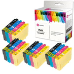 16x Ink Cartridges For Epson Workforce Wf-2520nf Wf-2630wf Wf-2750dwf Wf-2010w