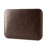 TORRO Genuine Leather Tablet Sleeve Compatible with iPad Air 5th/4th Gen, iPad Pro 11 and iPad 9 [Felt Lined] [Slim Profile] (Dark Brown)