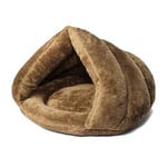 Dailing Cat Bed Soft Indoor Pet Bed Sofa 2 in 1 Pet Nest Portable Cat Puppy Sleeping Bag Bed Carpets Foldable Pet Cave Half Covered Slipper Shape Bed Cave House Warmer Winter Cozy Bed Hut