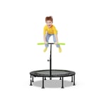 115CM Folding Trampoline Adults Kids Exercise Trampoline W/Adjustable Handrail