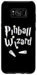 Coque pour Galaxy S8+ Pinball Wizard, joueur de machine d'arcade, amateur de jeux et concepteur artistique
