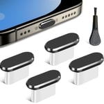4 stycken dammskydd, USB Type C dammskydd, Type C dammskyddsportkontakt för de flesta smartphones och Micro USB Android-modeller