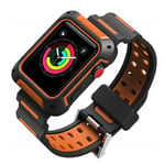 Apple Watch Series 4 44mm smart watch strap - Black / Orange Flerfärgad