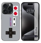 Housse En Silicone Compatible Avec L'IPhone 15 Pro (6.1) Design Console Dessins