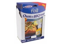 8pk Foil Oven Bags Easy Cook BBQ Bag Kitchen Healthy Cooking Grill 151SAP026 UK