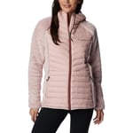 Columbia Women's Powder Lite Sherpa Hybrid Full Zip Puffer Jacket, Dusty Pink, XL