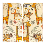 BCOV 4.7-inch iPhone SE 2022 Case,iPhone SE 2020 Case, Cute Giraffe Monkey Leather Flip Phone Case Wallet Cover with Card Slot Holder Kickstand For 4.7" iPhone SE 2020/iPhone 8/iPhone 7
