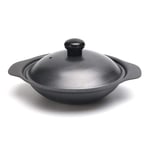 DJ-MJJ Cast Iron Wok Casserole Dish With Lid, 0.58L /0.72/1L /1.7L/2L Non-stick Pan Suitable For Single Or Multiple People, Small Mini Table Presentation Black Wok (Color : Black, Size : 18cm)