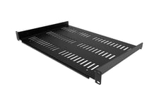 StarTech.com 1U Vented Server Rack Cabinet Shelf, 12in Deep Fixed Cantilever Tray, Rackmount Shelf for 19" AV/Data/Network Equipment Enclosure w/ Cage Nuts & Screws, 55lbs Weight Capacity - 1U Network Rack Shelf - rackhylde - 1U