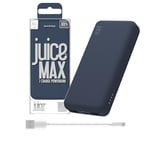 Juice Powerbank MAX (7 full charges) 20,000mAh Portable Charger for Apple iPhone, Samsung, Huawei, Microsoft, Oppo, Sony – Navy