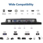 WHOLEV 10.1 IPS LCD HDMI CCTV Monitor 1280x800 Wide Viewing Angle avec AV/VGA/HDMI/BNC/AUX/Audio Ports Haut-parleurs Intégrés