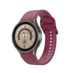 System-S Bracelet 20mm en Silicone pour Samsung Galaxy Watch 5 4 Smartwatch Rouge, rouge foncé, Eine Grösse
