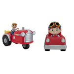 Cocomelon Musical Tractor with Sounds & Exclusive Farmer JJ Figure & Mini Vehicle Fire Truck with TomTom ,WT80109